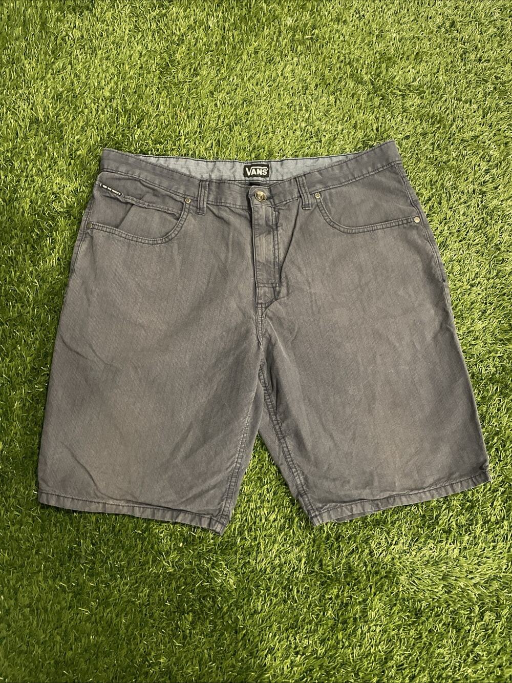 Vans Off The Wall Men's Grey Denim Casual Shorts Skate Boarding Size 36